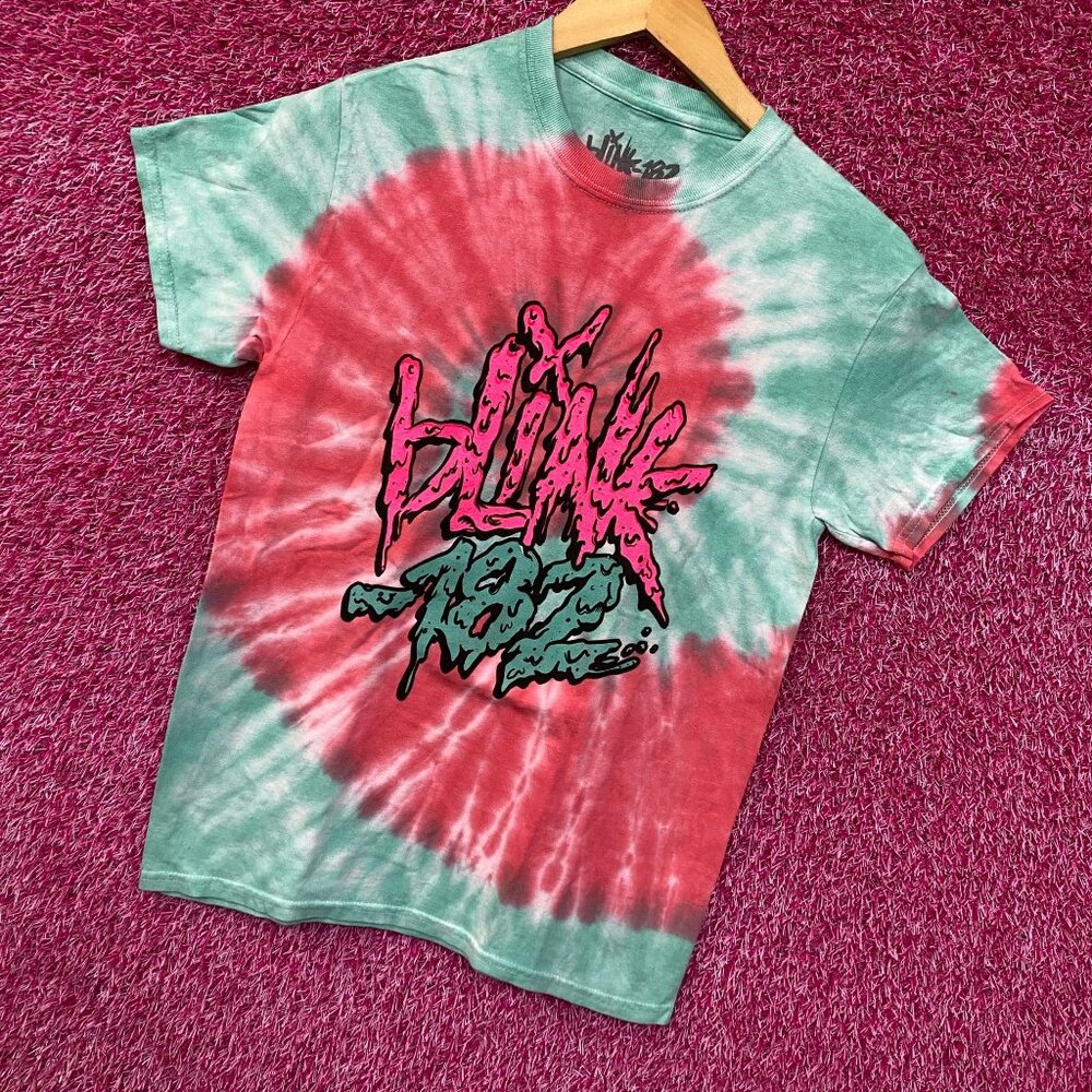 Blink-182 Toxic Sludge Spell-Out Pop Punk Band Tie Dye S - Picture 3 of 4